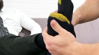 UNLEASH THE BEAST Bearded Brawler Eddie Cambios JawDropping Feet Worship Orgy with Hunky Roommate Clay T!