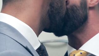 MEGA BLOWOUT! 2 Hunky Bosses Sexually Destroy Their Newbie As he Begs for Mercy!