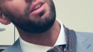 MEGA BLOWOUT! 2 Hunky Bosses Sexually Destroy Their Newbie As he Begs for Mercy!