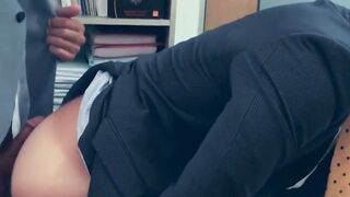 MEGA BLOWOUT! 2 Hunky Bosses Sexually Destroy Their Newbie As he Begs for Mercy!