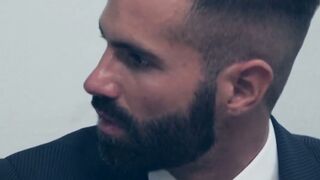 MEGA BLOWOUT! 2 Hunky Bosses Sexually Destroy Their Newbie As he Begs for Mercy!