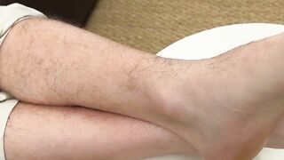 Blow Job Beginnings Hunky Bax Ditches Socks and Lets His Huge Feet Suck You In!