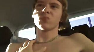 TEEN TROUBLE Barely Legal Boy Busted with a BEAST of a Boner in the Backseat