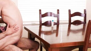 UNLEASH THE BEAST Rex Hunter Devours Dusty Williams Tight Ass Over the Dinner Table!