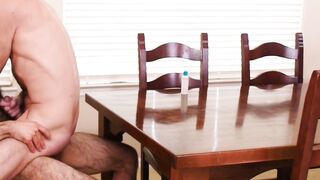 UNLEASH THE BEAST Rex Hunter Devours Dusty Williams Tight Ass Over the Dinner Table!