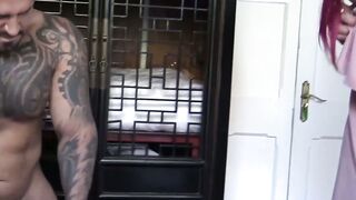 MONSTOUS ANAL FUCKFEST Jordi Slutxs Giant Ass Gobbles Dicks as Munky Viktor Rom and Shemale Zalome Get DOWN in Raunchy 3Way DEBAUCHERY!