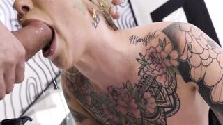 Tattooed Cassidy Luxe loves to be used for torment and ROUGH ANAL