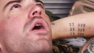  UNLEASH THE fury Soldier Justin Lewis Screams As BallsDeep Bareback Action Tears His Ass Apart! 