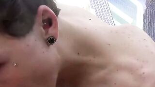 MEGACOCK EXCHANGE Skinny Nico Michaelson Gets PUMMELED by Massive Boyfriend!