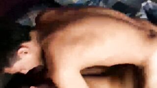 Two hot and horny latinos banging hard on the bedroom bed