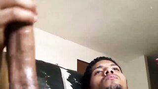 UNLEASH THE BEAST Monster Latino Stud Crushes Dessert with Thick CumFilled Load!