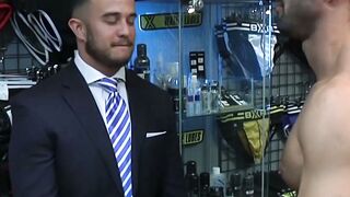 BOSS HIM AROUND Dominant Businessman Alex Graham Tames Muscular Muscle Stud Flex with toys and CockOutrageous Fantasy!