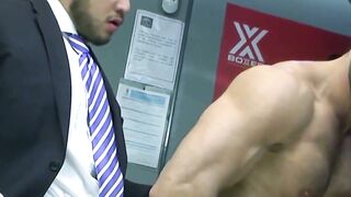 BOSS HIM AROUND Dominant Businessman Alex Graham Tames Muscular Muscle Stud Flex with toys and CockOutrageous Fantasy!