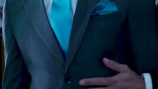 Suited mafioso Bruno Max barebacks Jonathan Mirandas tight asshole