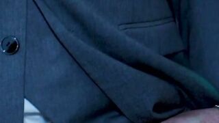 Suited mafioso Bruno Max barebacks Jonathan Mirandas tight asshole