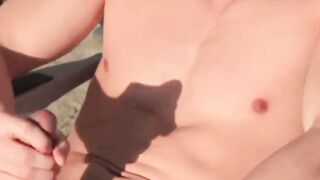 California Dreaming Muscle Hunk Lance Alexander UNLEASHES HIS BEHEMOTH COCK and SPLURGES CUM all over the Golden State!