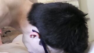 BRUTAL BONER session! Sub Nerd Twink Gets RAW POUNDED and CUMMED ALL OVER HIS ASS!