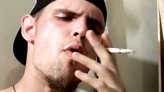Blazing Nolan Closet Inferno  Watch Him Savor Every Last Drag and Stroke Before Blowing His Top!