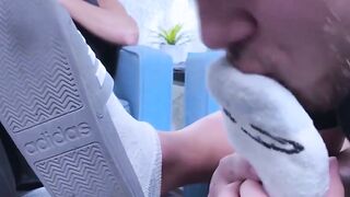 UNLEASH THE BEAST Darius  Drews Debauched Feet Worship Fantasy Comes True!!!