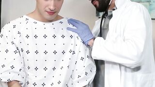 Muscular Scott Demarco extracts  cute Rob Quins semen sample after rough anal sex for