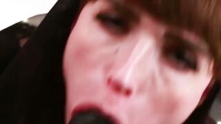 Latex Nun Tribute Natalie Mars Gets DPed by a Massive Black Dildo