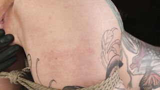TO INFINITY AND BEYOND THE PLEASURE! Tattooed submissive Goddess Rocky EmersonExpertly Brutalized by The Pope in a Session for the Ages!