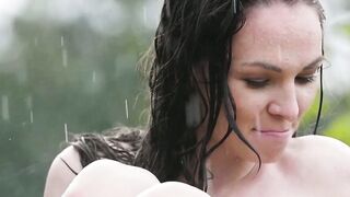 RAINKissed Steele Busty Ukrainian Bombshell Unleashes Torrential Temptation!