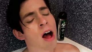 UNLEASH THE BEAST Naked Daniel gets his ass devoured and erupts in a DELICIOUS Shower Squirt!