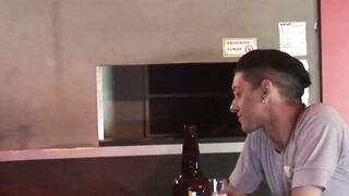 Twink got caught by daddy while wanking and barebacks him