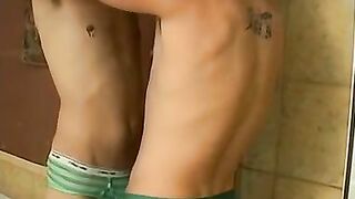 Jeremiah and Shane are trying on undies for their next shoot