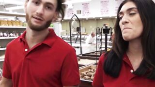 LOADING BAY LEWDNESS Colleague Finger Fucks  Bangs Busty Aubry Babcocks Shaved Pussy at Warehouse