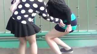 JAPANESE BRUNETTE PEES HER PANTS IN PUBLIC  JAWDROPPING PORN COMPILATION
