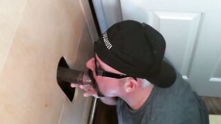 Glory Hole Gauntlet Fat Dude Succumbs to Giant Cock Fiesta