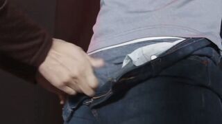 MONSTROUS DILLIGAF Dalton Riley Squirts Outload on Shane Jacksons Insatiable Beefsword