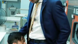 SUITED STRAIGHTGUYS SEDUCED INTO REVERSE COWBOY FRENZY