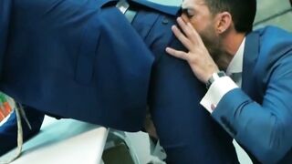 SUITED STRAIGHTGUYS SEDUCED INTO REVERSE COWBOY FRENZY