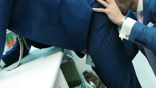 SUITED STRAIGHTGUYS SEDUCED INTO REVERSE COWBOY FRENZY