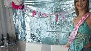 Blonde Bombshell Layna Landry Unleashes a threesome of Oral and Anal Fury at her XXX PTag Party