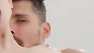 OilSlicked Seduction Innocent Blonde Devoured by Hung Beast
