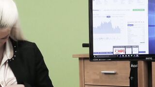 Blonde Bombshell Gets Screwed Over by Her Lender  But She Scores Big Time!