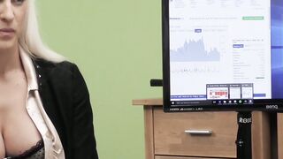 Blonde Bombshell Gets Screwed Over by Her Lender  But She Scores Big Time!