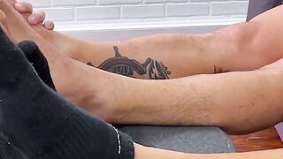 FEET Frenzy Chubby Dan Edwards Gets Royal Foot Jobs from BBC Studs Vinni  Tony Eagle