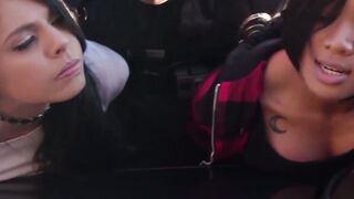 THIEF ALERT! 2 BAD Girls, 1 VERY BAD Cop Exclusive Nasty Outdoor ThreeSome