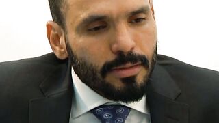 Bearded Dani Robles groans as big dicked Jean Franko plows him raw