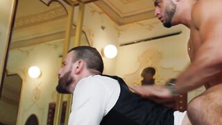 UNLEASHED BEAST MODE 2 SUITED MEN UNLEASH THEIR INNER WILD BEASTS ON THIS PROOUNED COCKSTARVED SUBMISSIVE