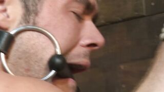 triple penetration extravaganza watch as van and sebastian mastermind the penetration of mike de markos mouth and ass
