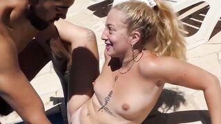 SWIMMING IN LUST Blonde Latina Bombshell Venom Evil Gets DESTROYED by Giagantic Cock in Scorching Poolside Fck Fest