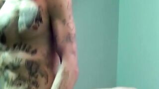 UNLEASH THE FURY Tattooed Twink Obliges Elderly Dom with Unbridled Cock Worship!