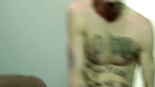 UNLEASH THE FURY Tattooed Twink Obliges Elderly Dom with Unbridled Cock Worship!
