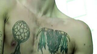 UNLEASH THE FURY Tattooed Twink Obliges Elderly Dom with Unbridled Cock Worship!